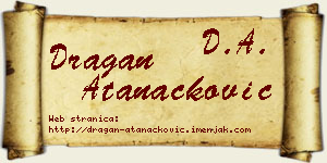 Dragan Atanacković vizit kartica